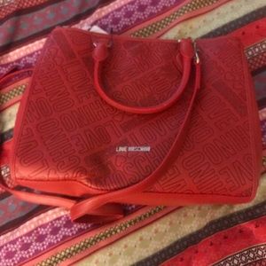Moschino red purse.
